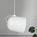 Nordic Dome Pendant Ceiling Lamp For Dining Room With Moveable Black/White/Grey Shade And 1 Bulb