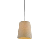 Flaxen Fabric Drop Pendant Light: Minimalist Tapered Design With 1-Light And Shade