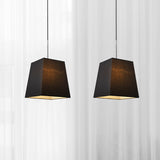Black Fabric Mini Pendant Light - Sleek Simplicity For Dining Room
