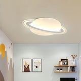 Modern Acrylic Planet Led Flush Light Fixture - 12’/18’ Long Warm/White Lighting For Living Room