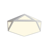 Sleek Black/White Pentagon Flush Ceiling Light With Acrylic Shade - Simple Led For Bedroom Available
