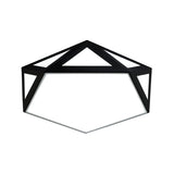 Sleek Black/White Pentagon Flush Ceiling Light With Acrylic Shade - Simple Led For Bedroom Available