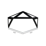 Sleek Black/White Pentagon Flush Ceiling Light With Acrylic Shade - Simple Led For Bedroom Available