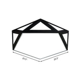Sleek Black/White Pentagon Flush Ceiling Light With Acrylic Shade - Simple Led For Bedroom Available