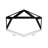 Sleek Black/White Pentagon Flush Ceiling Light With Acrylic Shade - Simple Led For Bedroom Available
