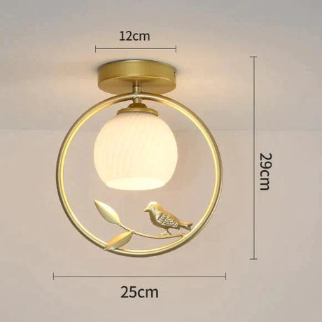 Northern Europe Led Corridor Bird Ceiling Lamp