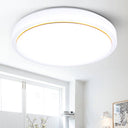 Metal Led Ceiling Light Fixture With Acrylic Shade For Hallway - Warm/White 7.5’/9’/12’ Dia