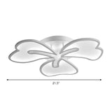 Modern Acrylic Blossom Semi Flush Mount Ceiling Light Fixture With Led Lights (3/4/5 Options) In