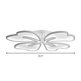 Modern Acrylic Blossom Semi Flush Mount Ceiling Light Fixture With Led Lights (3/4/5 Options) In