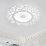 Ultra Thin Heart Pattern Led Ceiling Light - Simple Acrylic Flush Mount White 16/19.5/23.5 Dia