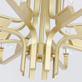Vintage Metallic Brass Hanging Ceiling Light With Crystal Deco - 4/6/8 Lights