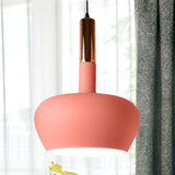 Modern Metal Hanging Pendant Light - Wine Glass Inspired Design With 1 And Blue/Pink/Yellow
