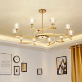 Sputnik Design Diamond Crystal Chandelier - Modern 6/8/10 Light Chrome/Gold Ceiling Fixture 10 /
