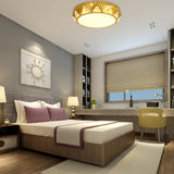 Modern Geometric Led Ceiling Lamp With Crystal Accent In White/Gold 12/18 W Gold / 12