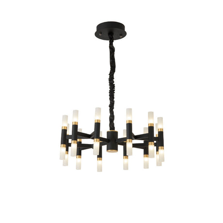 Modern Led Bedroom Chandelier With Iron Shade (24/36/60 Lights) - Black/White Pendant Ceiling Light