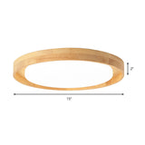 15’/19’ Acrylic Round Flush Led Ceiling Lamp With Modern Design Warm/White Light