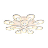 Contemporary Led Petal Flush Mount Light Fixture: 6/12/15 Lights Warm/White/Natural White Ceiling