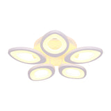 Led Flush Mount Ceiling Light With Acrylic Shade And 4/5/8 Lights In Warm/White/Natural