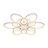 Led Flush Mount Ceiling Light With Acrylic Shade And 4/5/8 Lights In Warm/White/Natural