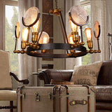 Vintage Brass Finish Metal Suspension Light Pendant For Bedroom Lighting 6 /