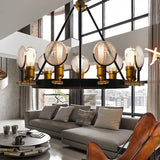 Vintage Brass Finish Metal Suspension Light Pendant For Bedroom Lighting 8 /