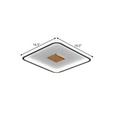 Modernist Metallic Ultrathin Square Ceiling Lamp In Black-White With Led Flush Mount Fixture