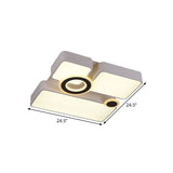 Simplicity Acrylic Led Ceiling Light - White 3 Color Options 24.5/35.5/43 Sizes