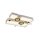 Simplicity Acrylic Led Ceiling Light - White 3 Color Options 24.5’/35.5’/43’ Sizes
