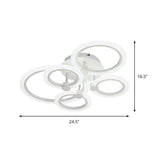 Acrylic Flush Ceiling Light With Multi-Tiered Led And Warm/White/Natural - Available In 3/5/7 Lights