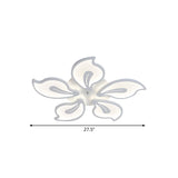 Contemporary Acrylic Blossom Ceiling Flush Light With White Semi Mount - 5/9 Heads