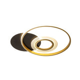 Modern Gold/Black And White Led Ceiling Mounted Fixture In Warm/White Light 18.5’/21.5’ Wide