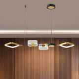 Metal Ceiling Suspension Lamp - Simplicity Led Gold Island Light For Restaurants