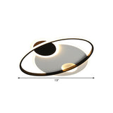 19’/21.5’ Planetary Orbit Semi Flush Led Ceiling Lighting In Black – Warm/White Light