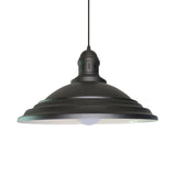 Vintage Bowl Pendant Light - 1 Head Metal Ceiling Lamp With Fluted Design In Black For Balcony