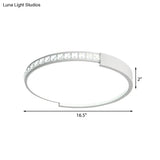16’/19.5’/20.5’ Wide Crystal Led Flush Mount Ceiling Light For Bedroom And Living Room