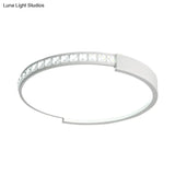 16’/19.5’/20.5’ Wide Crystal Led Flush Mount Ceiling Light For Bedroom And Living Room