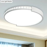 16’/19.5’/20.5’ Wide Crystal Led Flush Mount Ceiling Light For Bedroom And Living Room