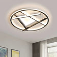 16’/19.5’ Acrylic Ring Led Flush Mount Ceiling Light In Black White/Warm / 16’ Warm