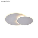 16/19.5 Creative Flush Mount Light With Overlapping Design - Modern Acrylic Round/Square/Triangle