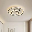 16’/19.5’ Dia Led Flush Mount Light Fixture - Extra Thin & Minimalist Black / 16’