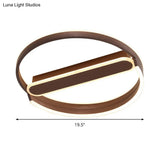 16’/19.5’ Flush Mount Coffee Halo Ring Led Ceiling Light In Warm/White With Stepless Dimming &