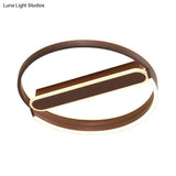 16’/19.5’ Flush Mount Coffee Halo Ring Led Ceiling Light In Warm/White With Stepless Dimming &