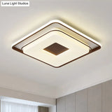 16’/19.5’ Minimalist Square Ceiling Mount Led Light In Warm/White With Acrylic Cover