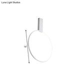 16’/23.5’ Wide Ring Led Flush Mount Ceiling Lamp In Modern Metallic Black/White/Gold Finishes