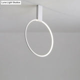 16’/23.5’ Wide Ring Led Flush Mount Ceiling Lamp In Modern Metallic Black/White/Gold Finishes
