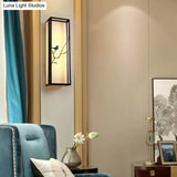 16/31.5 H Black Fabric Wall Mounted Light: Classic 1-Light Sconce For Living Room