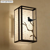 16/31.5 H Black Fabric Wall Mounted Light: Classic 1-Light Sconce For Living Room