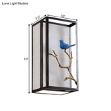 16/31.5 H Black Fabric Wall Mounted Light: Classic 1-Light Sconce For Living Room