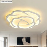 16.5’/20.5’ Acrylic Flush Mount Led Flower Ceiling Lamp - Modern Style White/Warm Light