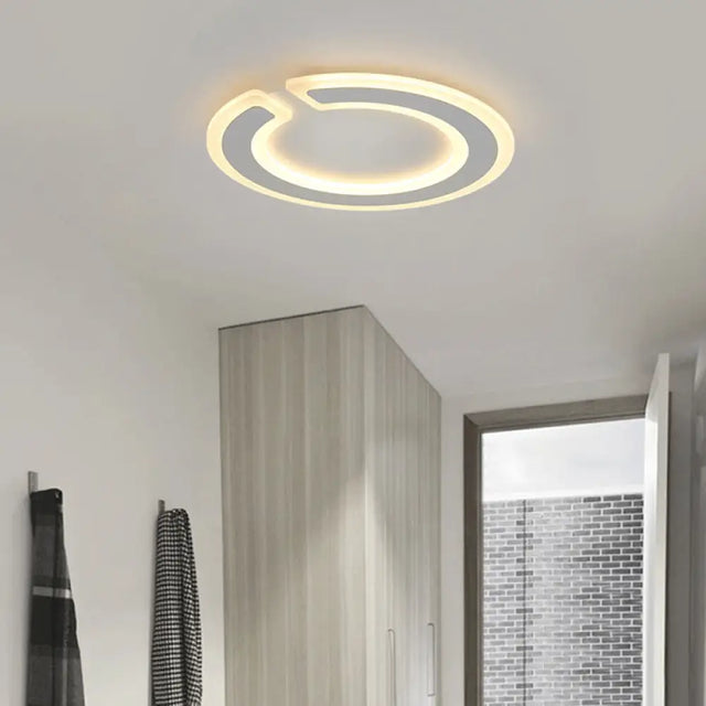 16.5/20.5 Dia Round Ceiling Lamp - Simple & Elegant Led Flushmount Lighting In Warm/White/Natural